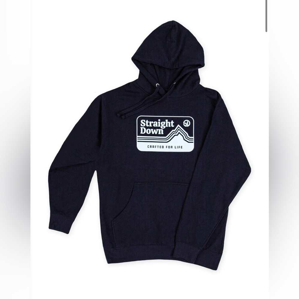 Straight Down Starsky Hoodie / Pullover In Navy Blue - Men's Size Large EUC